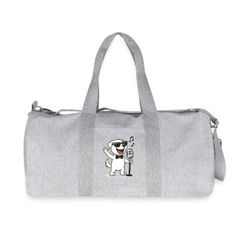 Cooler Karaoke-Hund - Recycelte Canvas-Sporttasche von Stanley/Stella - Grau meliert - Vorne