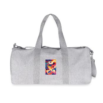 Abstrakter chromatischer Wirbel - Recycelte Canvas-Sporttasche von Stanley/Stella - Grau meliert - Vorne