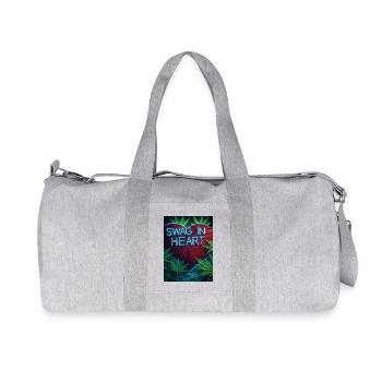 Neon Heart Swag Cannabis - Sac de sport en toile recyclée Stanley/Stella - gris chiné - Devant