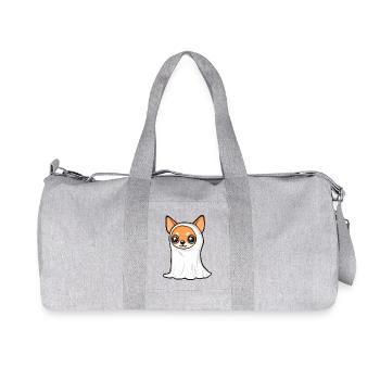 Chihuahua Dog Halloween Ghost - Recycled Canvas Sports Bag by Stanley/Stella - heather grey - Front