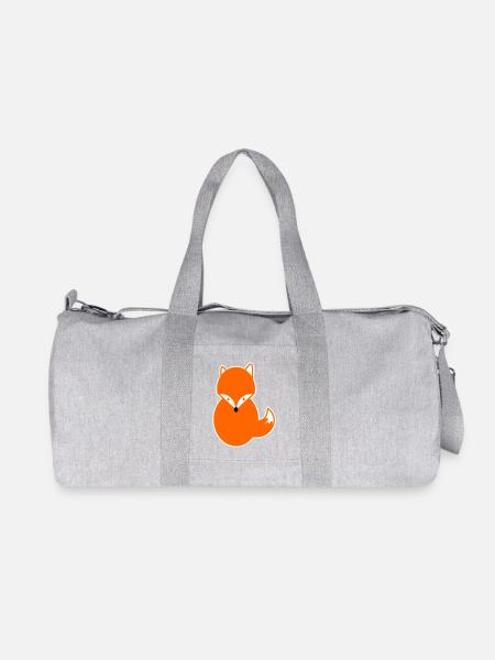 Rothaar Fuchs – Lustiges Kawaii Comic Design Fuchs - Recycelte Canvas-Sporttasche von Stanley/Stella - Grau meliert