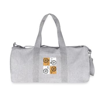 Œuvres d’art du quad de Grunge Split Bicycle - Sac de sport en toile recyclée Stanley/Stella - gris chiné - Devant
