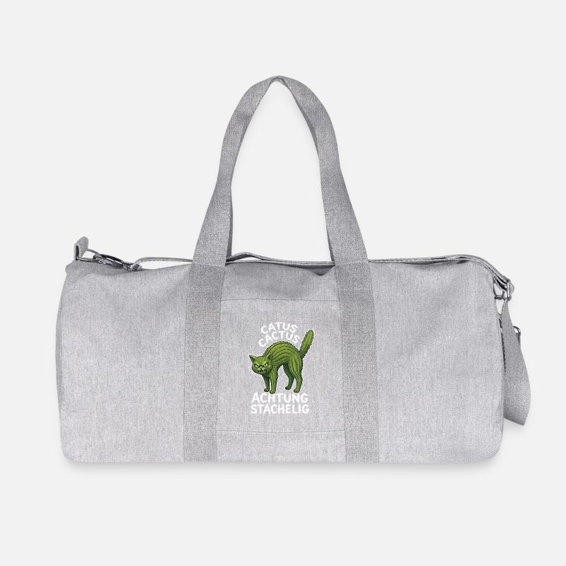 Catus Cactus Stachelkatze Antisocial - Recycelte Canvas-Sporttasche von Stanley/Stella - Grau meliert