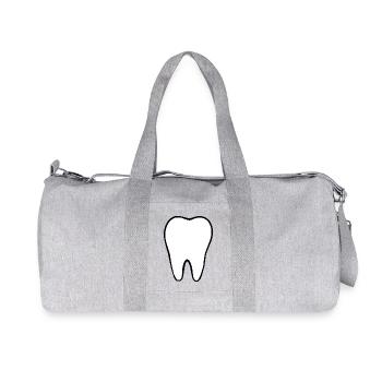 Tooth, Teeth, Dentist - Recycled Canvas Sports Bag by Stanley/Stella - heather grey - Front