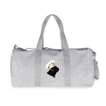 Chien Baker Minimaliste avec Chapeau - Sac de sport en toile recyclée Stanley/Stella - gris chiné - Devant