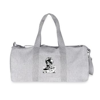 Astronaut liest Monderde - Recycelte Canvas-Sporttasche von Stanley/Stella - Grau meliert - Vorne