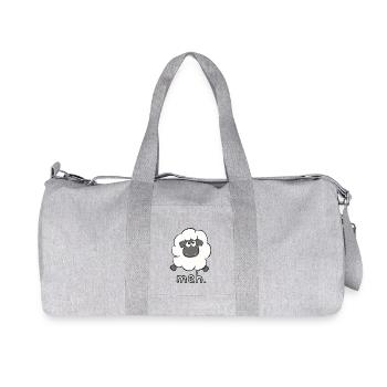 Meh Sheep Cartoon - Recycled Canvas Sports Bag by Stanley/Stella - heather grey - Front