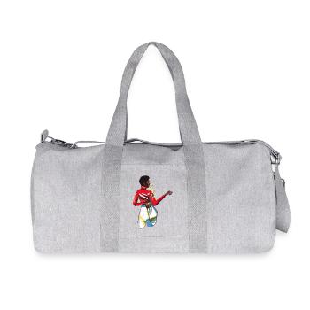 Dame mit Blumen - Recycelte Canvas-Sporttasche von Stanley/Stella - Grau meliert - Vorne