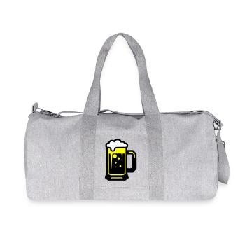 Beer beer glass icon - Recycled Canvas Sports Bag by Stanley/Stella - heather grey - Front