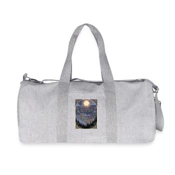 Kosmos als Verwandlung Lunar Night Floral - Recycelte Canvas-Sporttasche von Stanley/Stella - Grau meliert - Vorne