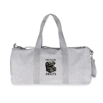 Treasure Awaits - Mimic Chest Monster TTRPG - Recycled Canvas Sports Bag by Stanley/Stella - heather grey - Front