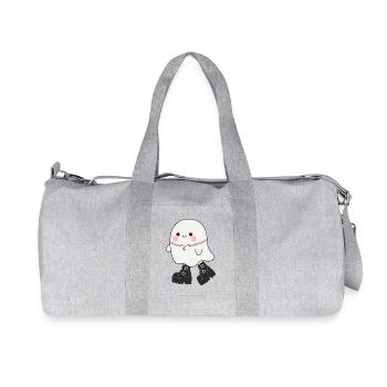 Kawaii Ghost with Platform Boots - Recycled Canvas Sports Bag by Stanley/Stella - heather grey - Front