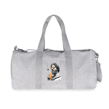 Thinking and drinkin - Recycelte Canvas-Sporttasche von Stanley/Stella - Grau meliert - Vorne