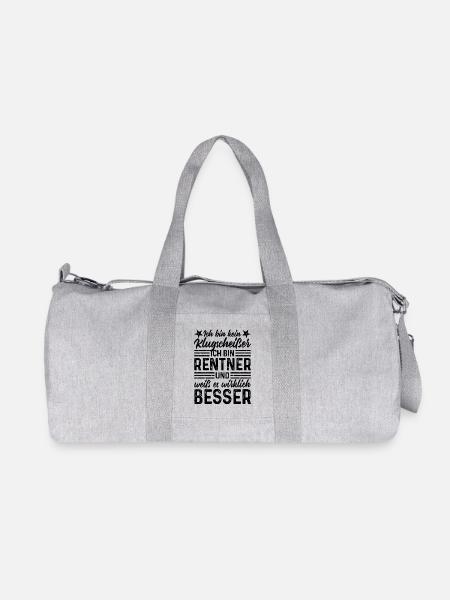 Rentner Ich bin kein Klugscheißer Ruhestand Rente - Recycelte Canvas-Sporttasche von Stanley/Stella - Grau meliert