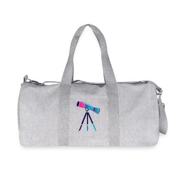 Flaches und farbenfrohes Teleskop-Design - Recycelte Canvas-Sporttasche von Stanley/Stella - Grau meliert - Vorne