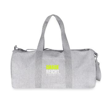 Gnade reicht – 2. Korinther 12,9 - Recycelte Canvas-Sporttasche von Stanley/Stella - Grau meliert - Vorne