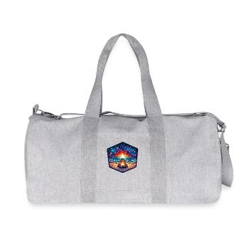 Vibrant campfire by the sea - Recycled Canvas Sports Bag by Stanley/Stella - heather grey - Front