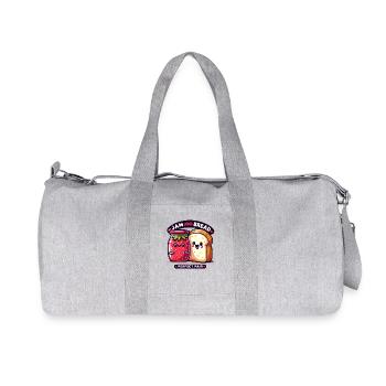 Jam and bread, the perfect pair - Recycled Canvas Sports Bag by Stanley/Stella - heather grey - Front