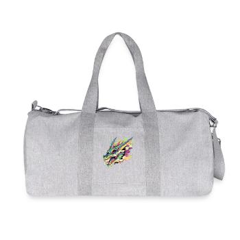 A colorful and stylized dragon - Recycled Canvas Sports Bag by Stanley/Stella - heather grey - Front