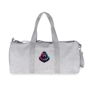 Furious gorilla head in pop art style - Recycled Canvas Sports Bag by Stanley/Stella - heather grey - Front