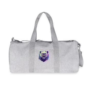 Ours furieux aux couleurs vives - Sac de sport en toile recyclée Stanley/Stella - gris chiné - Devant