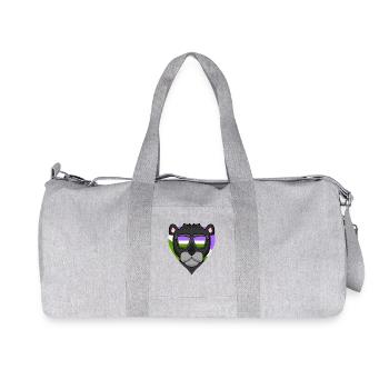 Genderqueer Black Panther - Recycled Canvas Sports Bag by Stanley/Stella - heather grey - Front