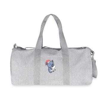 Bat Christmas - Recycled Canvas Sports Bag by Stanley/Stella - heather grey - Front