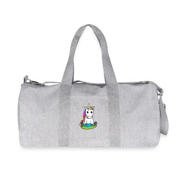 Licorne Créature mythique Natation Anneau Nageur Enfant - Sac de sport en toile recyclée Stanley/Stella - gris chiné - Devant