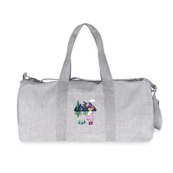 Girl Bunny Rabbit Mountains Nature Kids Child - Recycled Canvas Sports Bag by Stanley/Stella - heather grey - Front