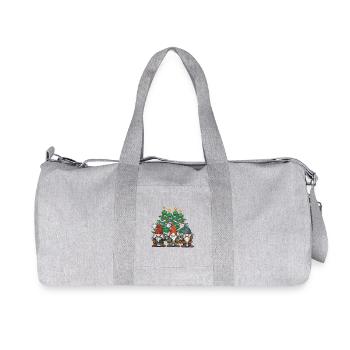 Xmas Christmas Christmas Child Kids Gnome - Recycled Canvas Sports Bag by Stanley/Stella - heather grey - Front