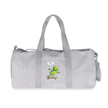 Born To Skate Frosch - Recycelte Canvas-Sporttasche von Stanley/Stella - Grau meliert - Vorne