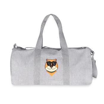 Shiba Inu chien cool - Sac de sport en toile recyclée Stanley/Stella - gris chiné - Devant