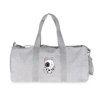 Smoking cat - Recycled Canvas Sports Bag by Stanley/Stella - heather grey - Front