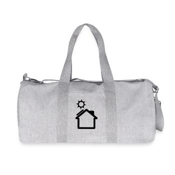 Sonnenkollektor auf Hauslogo - Recycelte Canvas-Sporttasche von Stanley/Stella - Grau meliert - Vorne