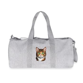 Cute cat - Recycled Canvas Sports Bag by Stanley/Stella - heather grey - Front