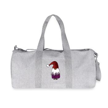 Gnome de Noël créatif avec chapeau aux couleurs déformées - Sac de sport en toile recyclée Stanley/Stella - gris chiné - Devant