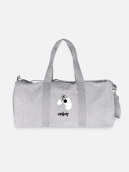 Dancing Girl with Moon and Stars Design - Recycled Canvas Sports Bag by Stanley/Stella - heather grey