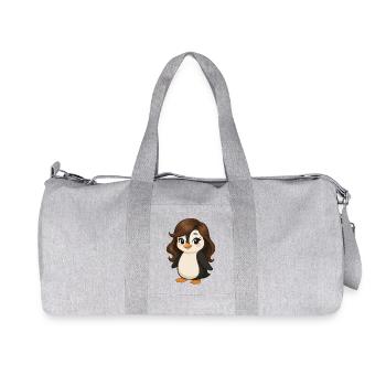 mignon pingouin fille dessin animé femme - Sac de sport en toile recyclée Stanley/Stella - gris chiné - Devant