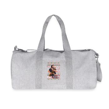 Rockabilly Christmas Rock'n'Roll Ugly Xmas Sweater - Recycled Canvas Sports Bag by Stanley/Stella - heather grey - Front