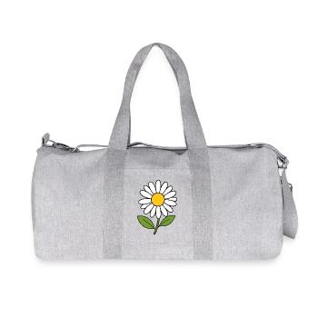 Fleur blanche Blanche Fleur Marguerite - Sac de sport en toile recyclée Stanley/Stella - gris chiné - Devant