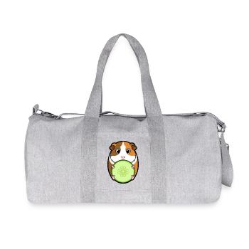 Guinea Pig Cucumber Comic - Recycled Canvas Sports Bag by Stanley/Stella - heather grey - Front