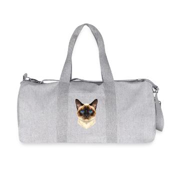 Siamkatze Siam Katze Siamese Cat Siamesen Katzen - Recycelte Canvas-Sporttasche von Stanley/Stella - Grau meliert - Vorne