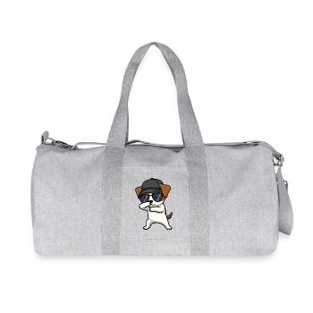 Dabbing Jack Russel Terrier - Recycelte Canvas-Sporttasche von Stanley/Stella - Grau meliert - Vorne