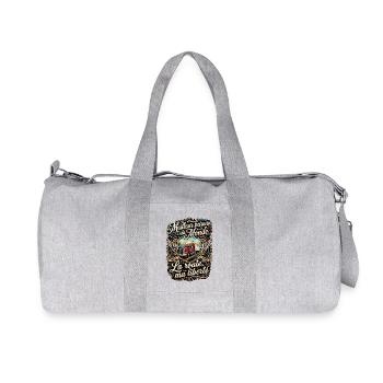 Routier chauffeur poids lourd camion route vintage - Sac de sport en toile recyclée Stanley/Stella - gris chiné - Devant