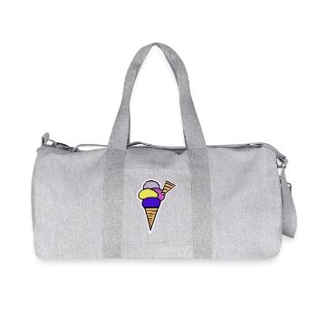 Eiswaffel Eiscreme Eis Kinder Retro - Recycled Canvas Sports Bag by Stanley/Stella - heather grey - Front