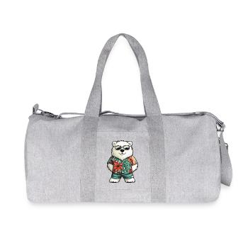 Vacances de bandes dessinées Polar Bear - Sac de sport en toile recyclée Stanley/Stella - gris chiné - Devant