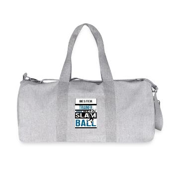 Slamball Trainer Bester Slamballtrainer Coach - Recycelte Canvas-Sporttasche von Stanley/Stella - Grau meliert - Vorne