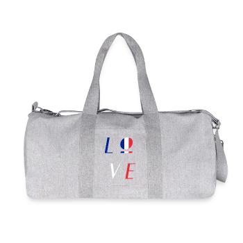 Love Frankreich Emblem - Recycelte Canvas-Sporttasche von Stanley/Stella - Grau meliert - Vorne