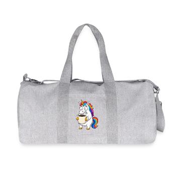 Funny Unicorn Coffee Overload - Recycled Canvas Sports Bag by Stanley/Stella - heather grey - Front