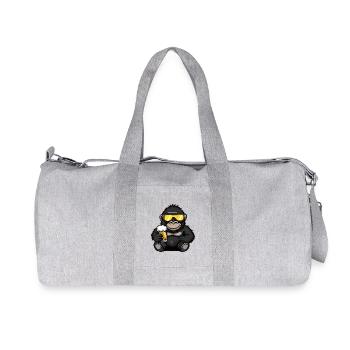 Gorilla Après-Ski Bière Bande Dessinée - Sac de sport en toile recyclée Stanley/Stella - gris chiné - Devant
